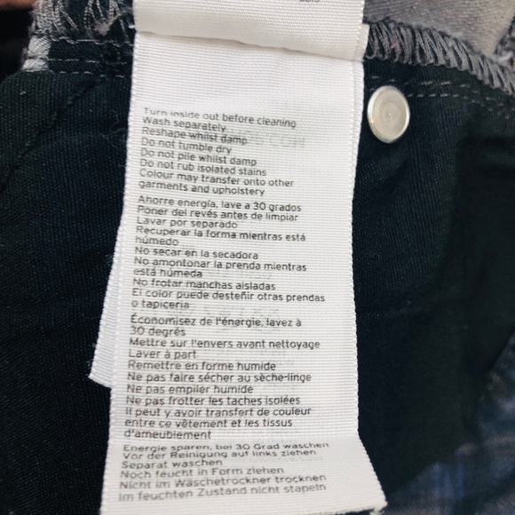 [Topshop] Black/Blue Checkered Leigh Skinny Pants - Picture 7 of 8